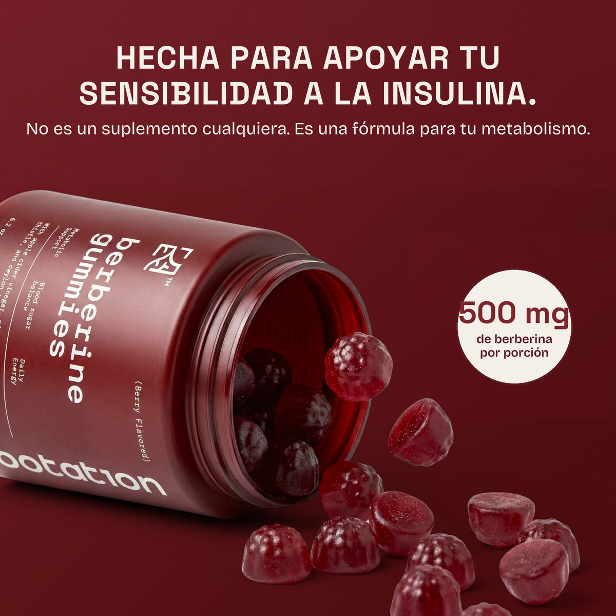 Hecha para apoyar tu sensibilidad a la insulina: 500 mg de berberina por porción